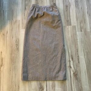 Vintage 1980s Tudor Square wool skirt button and zipper side Size 10